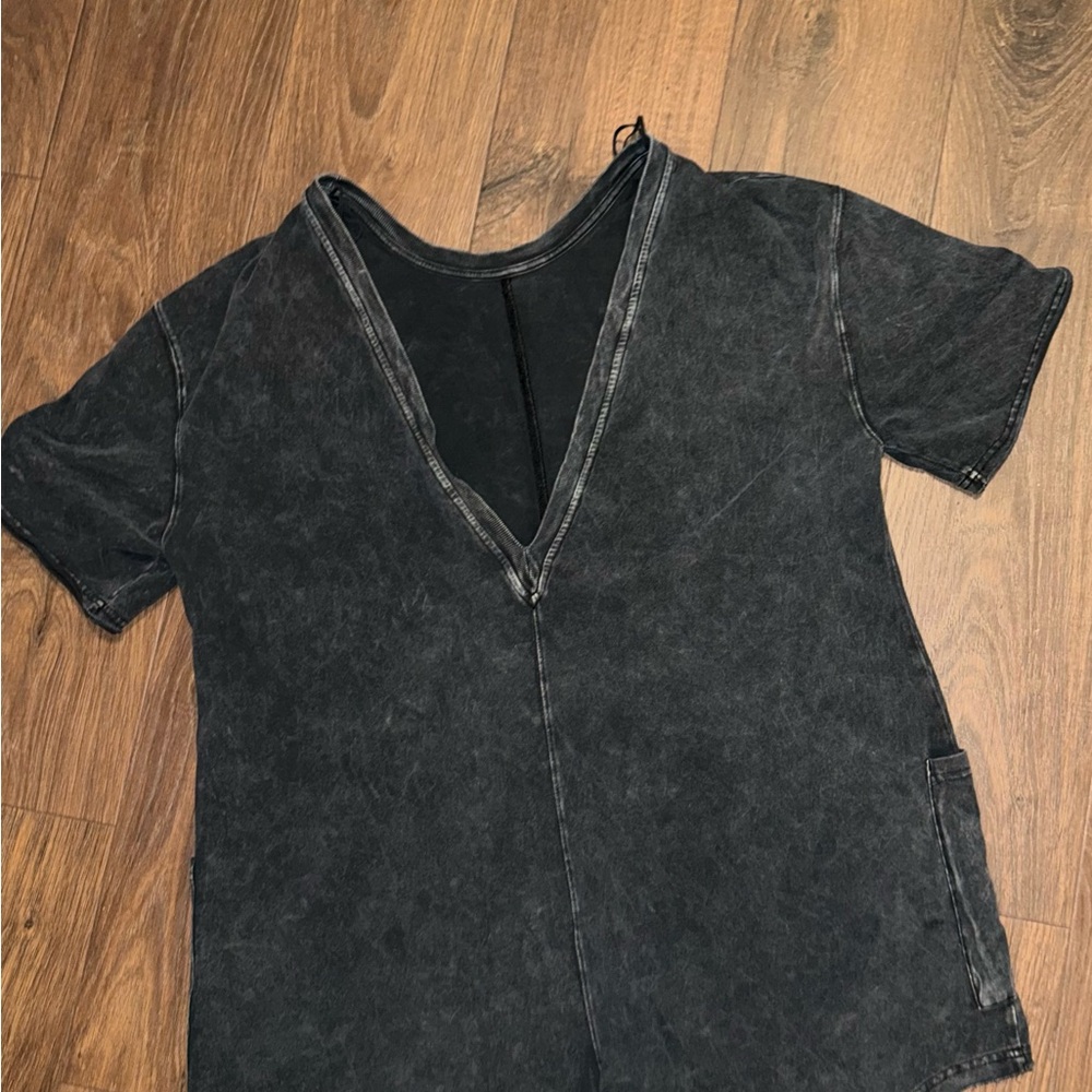 FP Movement Hotshot Romper by Free People in Washed Black